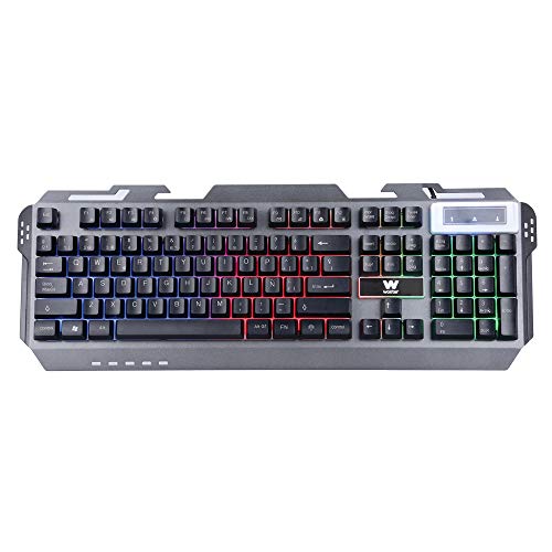 Woxter Stinger FX 80 Megakit Pro - Kit Gaming (Teclado retroiluminado de Base metálica,ratón óptico hasta 3200 dpi, Alfombrilla Microfibra 25x21, Auriculares con micrófono y Altavoces 2.0 15W)