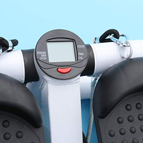 woyaochudan Máquina de Adelgazamiento Multifunción Mini Bicicleta de Ejercicio Steppers Máquinas para Correr Gimnasio en casa Pedal Ejercitador de Interior con Correa de Mano