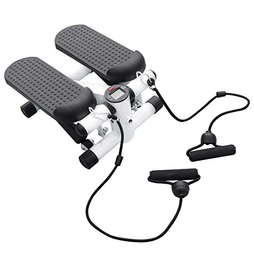 woyaochudan Máquina de Adelgazamiento Multifunción Mini Bicicleta de Ejercicio Steppers Máquinas para Correr Gimnasio en casa Pedal Ejercitador de Interior con Correa de Mano