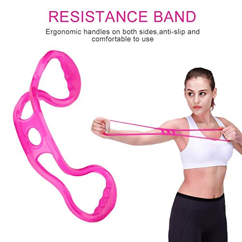 Woyisisi Pull Rope Resistance Band Pecho Expansor, Gel De S¨ªLice para Gimnasio Muscle Fitness Yoga(Rosado)