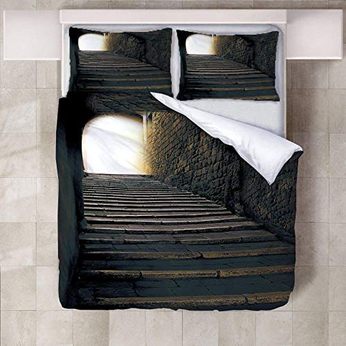 WPHRL Navidad Ropa de Cama 3 Piezas Escalera de luz Solar 220x240cm Funda nórdica y Funda de Almohada Ropa de Cama Poliéster superfino Suave y Transpirable WPHRL Navidad Ropa de Cama 3 Piezas Escalera de luz Solar 220x240cm Funda nórdica y Funda de Almohada Ropa de Cama Poliéster superfino Suave y Transpirable