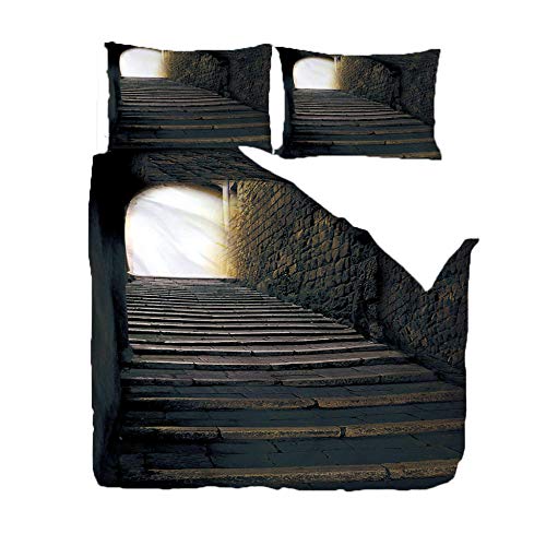 WPHRL Navidad Ropa de Cama 3 Piezas Escalera de luz Solar 220x240cm Funda nórdica y Funda de Almohada Ropa de Cama Poliéster superfino Suave y Transpirable WPHRL Navidad Ropa de Cama 3 Piezas Escalera de luz Solar 220x240cm Funda nórdica y Funda de Almohada Ropa de Cama Poliéster superfino Suave y Transpirable