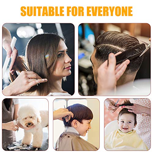 Wrei tijeras de peluquería, Conjunto Tijeras Peluquelo Profesional para el cabello, tijeras de peluquería con capa de barbero y peine de maquinilla de afeitar, set corte de pelo profesional (blanca) Wrei tijeras de peluquería, Conjunto Tijeras Peluquelo Profesional para el cabello, tijeras de peluquería con capa de barbero y peine de maquinilla de afeitar, set corte de pelo profesional (blanca)