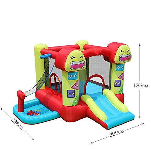 WRJY Castillo Hinchable para niños, Castillo Hinchable para niños, casa Hinchable para niños Grandes con soplador y Control Deslizante con Ventilador de Flujo de Aire para jardín al Air WRJY Castillo Hinchable para niños, Castillo Hinchable para niños, casa Hinchable para niños Grandes con soplador y Control Deslizante con Ventilador de Flujo de Aire para jardín al Air