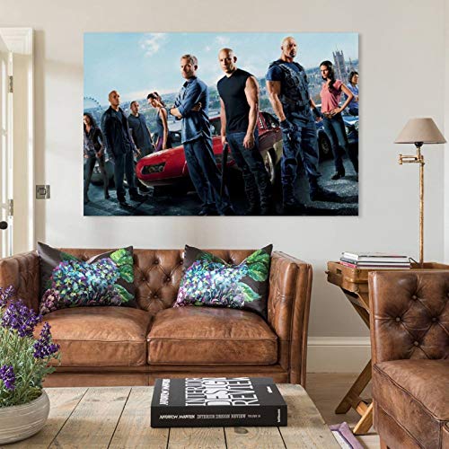 WSDSL Fast & Furious 11 Vintage Classic Movie TV Promo Póster de pared Arte moderno para el hogar estirado y enmarcado listo para colgar 60 x 90 cm