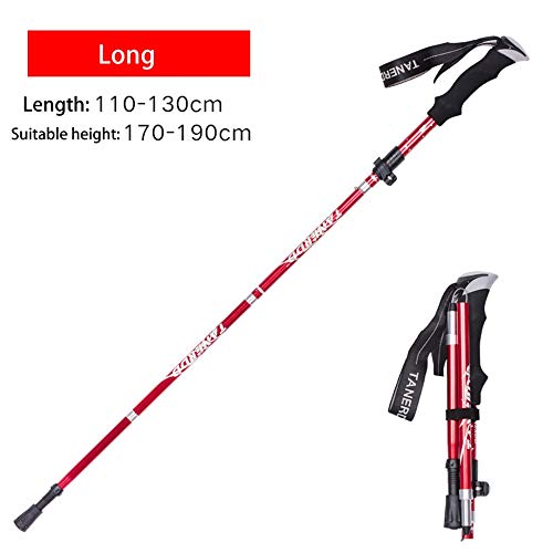 Wsobue Bastón de Senderismo,Bastón de Trekking Plegable Anti-Choque Ultra Ligero Ajustable - Bastones de Marcha para Practicar Senderismo, Caminar, Viajar, Viajes de Mochilero (Rojo-2 Bastones) Wsobue Bastón de Senderismo,Bastón de Trekking Plegable Anti-Choque Ultra Ligero Ajustable - Bastones de Marcha para Practicar Senderismo, Caminar, Viajar, Viajes de Mochilero (Rojo-2 Bastones)