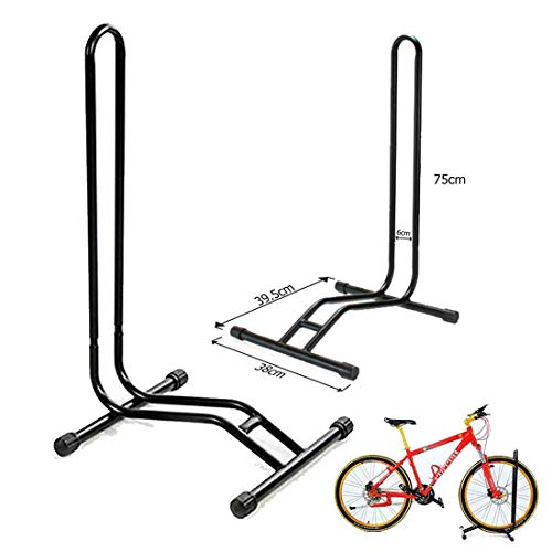 Wss - Negro Soporte Biciletas Piso Deporte Ciclismo Bicicleta Individual Piso Aparcamiento Repisa Almacenamiento Garaje Soporte para Sostener