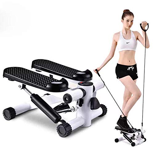 WSZGR Swing Stepper Hidráulico Cardio Ejercicio Deportes De Interior Máquina De Adelgazamiento,silencioso Fitness Stepper Cardio Fitness,Stepper Stepper Cardio Training Blanco