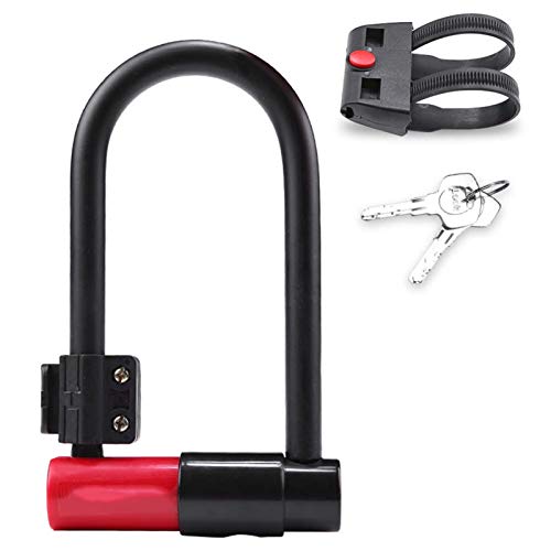 WSZMD Cerradura u 5 Estilo Bloqueo Bicicletas U-Forma U Pesado Bike Bike Soporte Soporte Soporte Acero Flex Cable Bloqueo Anti-Robo For Uso Pesado U-Locks, Up Mount (Color : 02)