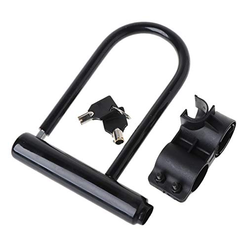 WSZMD Cerradura u Universal U Bloqueo Bicicleta Bicicleta Motocicleta Ciclismo Scooter Security Security Cadena, Bike U Bloqueo (Color : Black)