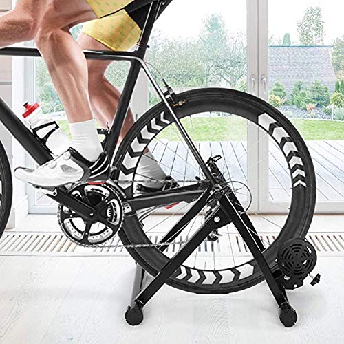 WUBAILI Bike Turbo Trainer Soporte De Ciclismo Magnético, Plataforma De Entrenamiento De Equitación, Marco Fijo De Entrenamiento De Ejercicio para Bicicleta,Negro