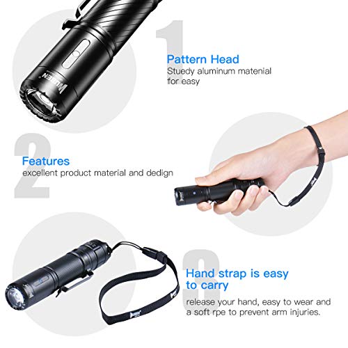 WUBEN C3 Linterna LED Recargable USB C Alta Potencia 1200 Lúmenes Portátil IP68 Resistente al agua Camping linterna 6 Modos 18650 Batería incluidas para Camping Montañismo Emergencia WUBEN C3 Linterna LED Recargable USB C Alta Potencia 1200 Lúmenes Portátil IP68 Resistente al agua Camping linterna 6 Modos 18650 Batería incluidas para Camping Montañismo Emergencia