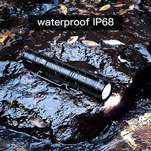 WUBEN C3 Linterna LED Recargable USB C Alta Potencia 1200 Lúmenes Portátil IP68 Resistente al agua Camping linterna 6 Modos 18650 Batería incluidas para Camping Montañismo Emergencia