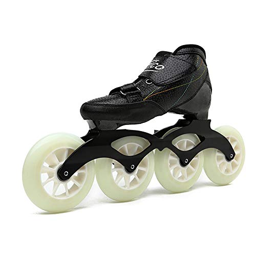 WuJiPeng Patines En Línea De Velocidad Patines De Competición De Fibra De Carbono Patines De Carreras Callejeras Patines Similares A Powerslide Patines En Línea,Black-40EU