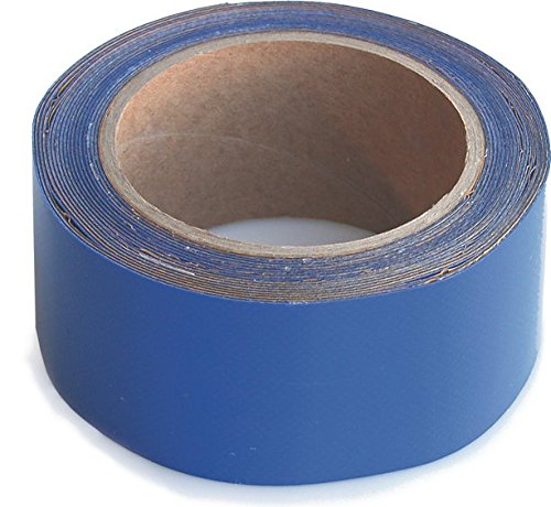 Wupsi Cinta de Reparación de PVC - para Lonas, Cubierta de Remolque, Invernadero, Toldo, Carpa, Tienda Campaña y Persianas - Azul, 5 Cm X 5 M