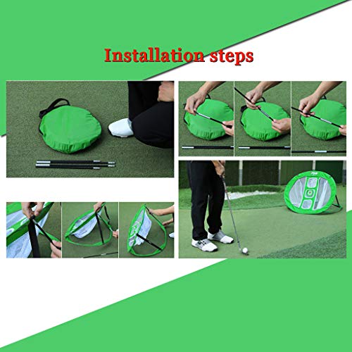 WUTONG - Red de golf para patio trasero y bateo de golf, ayuda para entrenamiento de golf plegable y práctica de jaula de bateo de golf