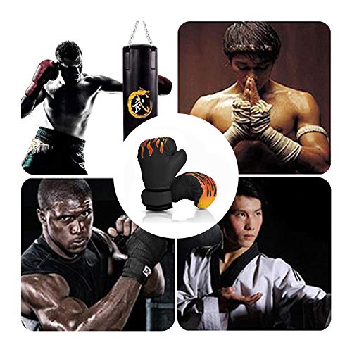 Wuudi Guantes de Boxeo para niños, 6OZ Boxing Gloves de 3 a 12 Años para Combate Training, Saco Boxeo, Muay Thai Negro Wuudi Guantes de Boxeo para niños, 6OZ Boxing Gloves de 3 a 12 Años para Combate Training, Saco Boxeo, Muay Thai Negro