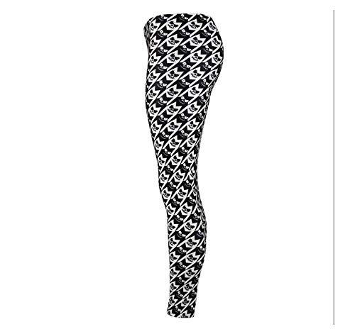 WUXEGHK Black Bat Sports Fitness Mujeres Leggings Yogahigh Stretched Gym Lady Pantalones Seamless Ejercicio Entrenamiento Push Up Pantalones Tamaño:S