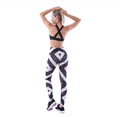 WUXEGHK Pantalones De Yoga Con Gráficos Geométricos Mágicos En 3D Pantalones Deportivos Para Mujer Leggings Ajustados Casuales Pantalones De Primavera Otoño Invierno Tamaño:M