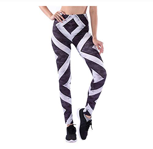 WUXEGHK Pantalones De Yoga Con Gráficos Geométricos Mágicos En 3D Pantalones Deportivos Para Mujer Leggings Ajustados Casuales Pantalones De Primavera Otoño Invierno Tamaño:M