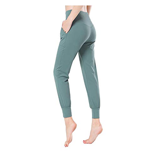 WUXEGHK Pantalones Deportivos Pantalones De Yoga Para Mujer Pantalones Para Correr Señoras Nylon Cintura Alta Viga Pies Entrenamiento Mujeres Harlan Pantalones De Fitness Casuales Tamaño:S