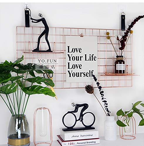 WUZILIN - Estante de Rejilla de Pared para Manualidades, de Hierro, para Colgar Fotos en el tablón de Notas, en la Familia, Cocina, Oficina, etc. (40 x 80 cm) WUZILIN - Estante de Rejilla de Pared para Manualidades, de Hierro, para Colgar Fotos en el tablón de Notas, en la Familia, Cocina, Oficina, etc. (40 x 80 cm)