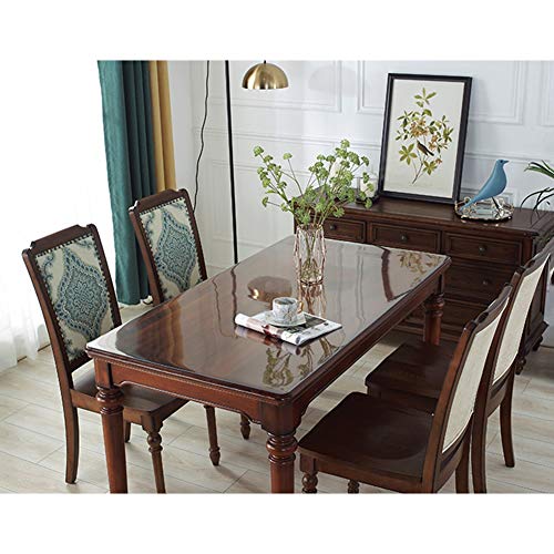 WUZMING 1,6mm De Espesor Mantel Transparente PVC Impermeable Protector De Mesa Usado como Mantel Restaurante Mesa De Café Almohadilla De Escritorio 54 Tamaños (Color : 1.6mm, Size : 90x200cm)