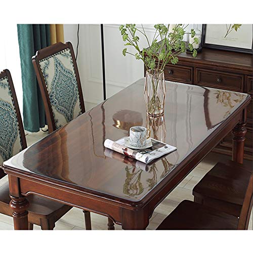 WUZMING 1,6mm De Espesor Mantel Transparente PVC Impermeable Protector De Mesa Usado como Mantel Restaurante Mesa De Café Almohadilla De Escritorio 54 Tamaños (Color : 1.6mm, Size : 90x200cm)