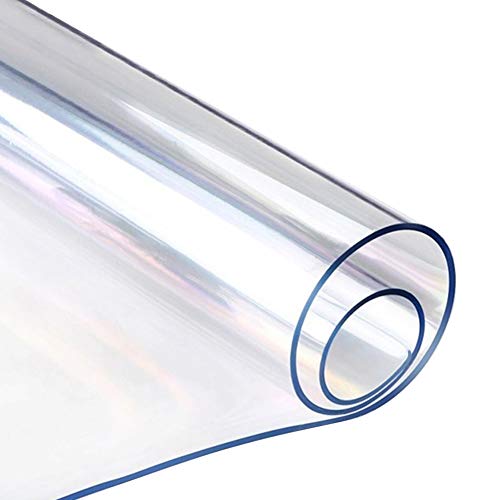 WUZMING 1,6mm De Espesor Mantel Transparente PVC Impermeable Protector De Mesa Usado como Mantel Restaurante Mesa De Café Almohadilla De Escritorio 54 Tamaños (Color : 1.6mm, Size : 90x200cm)