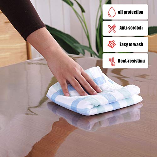 WUZMING 1,6mm De Espesor Mantel Transparente PVC Impermeable Protector De Mesa Usado como Mantel Restaurante Mesa De Café Almohadilla De Escritorio 54 Tamaños (Color : 1.6mm, Size : 90x200cm)