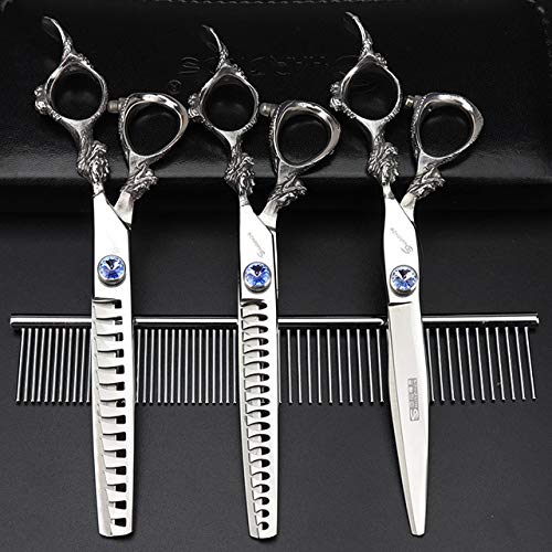 WWZEMLK 7 Pulgadas 8 Pulgadas 9 Pulgadas Belleza flexión Pelo de Mascota Corte Tijeras de Animales Conjunto Profesional Herramienta de Modelado de Perro Gato, 3 Piezas de Corte 30-35 35-40 WWZEMLK 7 Pulgadas 8 Pulgadas 9 Pulgadas Belleza flexión Pelo de Mascota Corte Tijeras de Animales Conjunto Profesional Herramienta de Modelado de Perro Gato, 3 Piezas de Corte 30-35 35-40