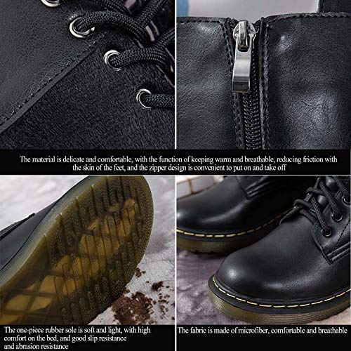 WXBXIEJIA Botas hasta la Rodilla Botas de Moda Botas de Cuero para Mujer Botas de Motociclista para Mujer, Botas Altas de tacón Grueso con Cremallera Lateral de 20 Agujeros Botasblack-36 WXBXIEJIA Botas hasta la Rodilla Botas de Moda Botas de Cuero para Mujer Botas de Motociclista para Mujer, Botas Altas de tacón Grueso con Cremallera Lateral de 20 Agujeros Botasblack-36