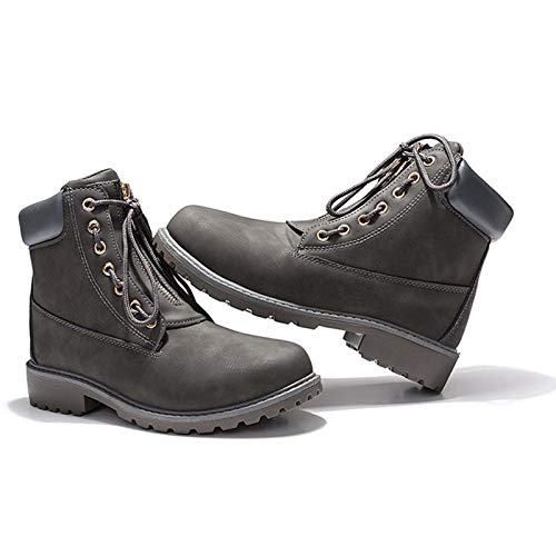 WXBXIEJIA Botas Martin, Botas Planas Individuales, Botas Ligeras con Cordones de Moda, Botas de Media caña Antideslizantes cálidas e Informales, Zapatos Planos para Caminar al Aire libredark gray-41 WXBXIEJIA Botas Martin, Botas Planas Individuales, Botas Ligeras con Cordones de Moda, Botas de Media caña Antideslizantes cálidas e Informales, Zapatos Planos para Caminar al Aire libredark gray-41
