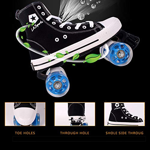 WXYXG Patines Paralelo 4 Ruedas,Confort Roller Adults Patines, Transpirable Niñas Patín con 4 Ruedas, Unisex Adulto Patines en Paralelo