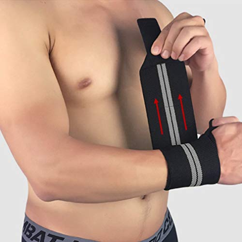 WXZQ Muñequera Ajustable Correa de compresión Manga Antideslizante Transpirable Proteger Muñequera Envolturas para esguince Tendinitis Negro y Gris