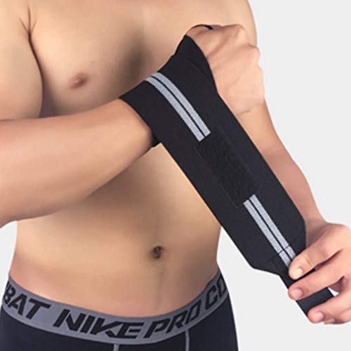 WXZQ Muñequera Ajustable Correa de compresión Manga Antideslizante Transpirable Proteger Muñequera Envolturas para esguince Tendinitis Negro y Gris