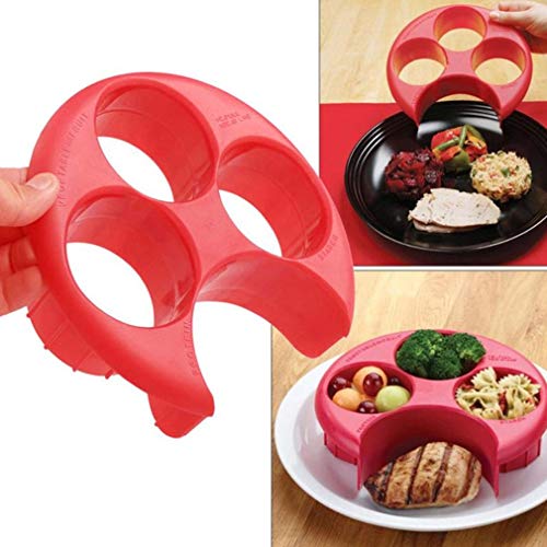 WXZQ Plato de Control de porciones de Medida de Comida Herramienta para Perder Peso Control de porciones de Comida Rojo WXZQ Plato de Control de porciones de Medida de Comida Herramienta para Perder Peso Control de porciones de Comida Rojo