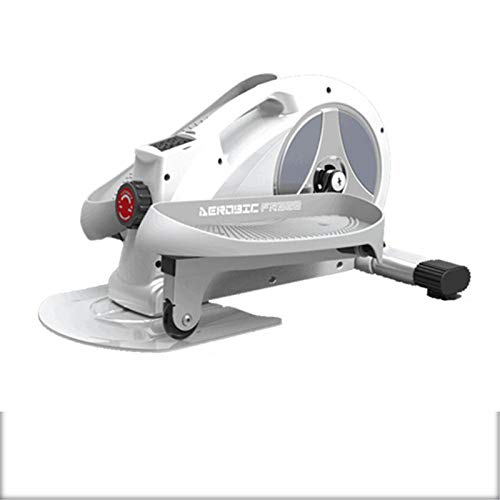 WyaengHai Inicio Máquina elíptica Mini Máquina de pérdida de Peso Máquina Cochecito Crovepipe Equipo de Fitness Mute Home Stepper Bicicleta elíptica (Color : White, Size : OneSize)