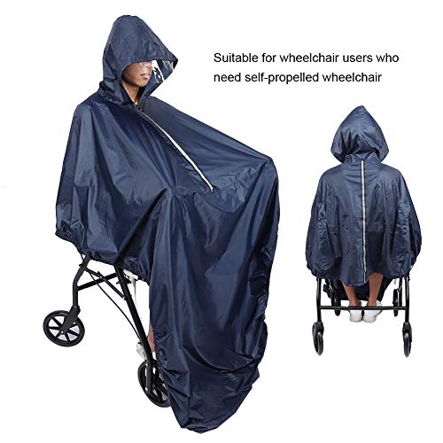 Wytino Poncho Impermeable para Silla de Ruedas, Impermeable Impermeable con Capucha Ultraligero para Mujer, Impermeable para Silla de Ruedas, Adecuado para Todas Las sillas de Ruedas Normales