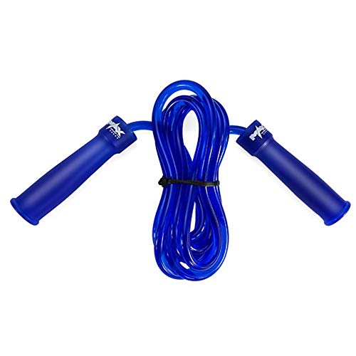 WYXR Cuerda de Salto Ajustable Comba Velocidad - Entrenamiento para el Entrenamiento Doble, Entrenamiento Cruzado, Ejercicio y Entrenamiento del Box,Azul