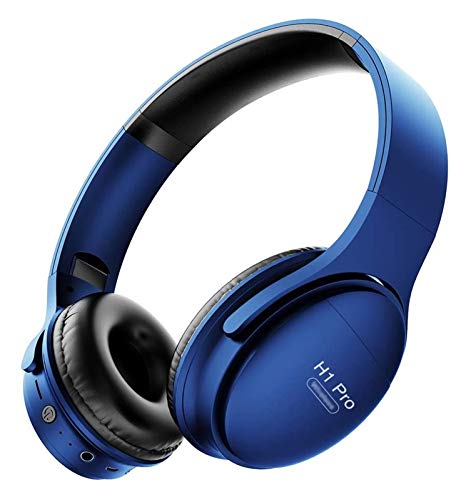 WYYHYPY Auriculares Bluetooth inalámbricos HiFi Estéreo Auriculares de Juego V5.0 Auricular Plegable con Micphone Support Tarjeta TF, Azul Auriculares Bluetooth