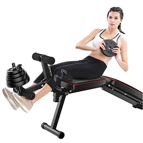 WZ Ajustable Banco Pesas con Extensión Piernas Y Flexión Piernas Entrenamiento Fuerza para Gimnasio en Casa Incline Decline Fitness 440 Libras