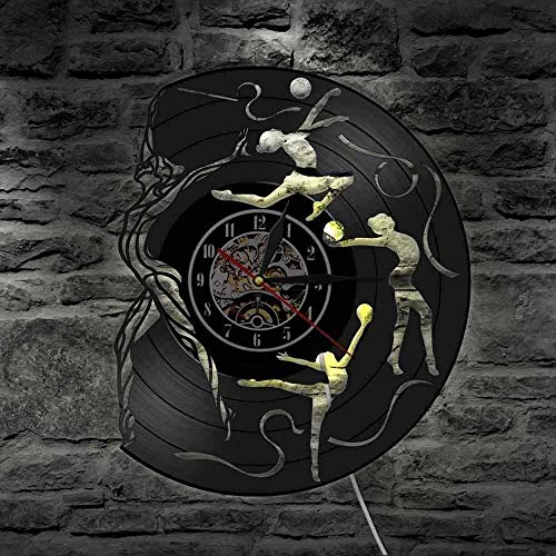 WZCXYX Reloj De Pared Disco De Vinilo De Gimnasia con Control Remoto Cinta De GrogréN De Gimnasia RíTmica DecoracióN Interior De Chica Fresca con LáMpara WZCXYX Reloj De Pared Disco De Vinilo De Gimnasia con Control Remoto Cinta De GrogréN De Gimnasia RíTmica DecoracióN Interior De Chica Fresca con LáMpara