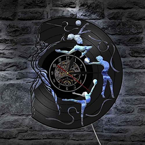 WZCXYX Reloj De Pared Disco De Vinilo De Gimnasia con Control Remoto Cinta De GrogréN De Gimnasia RíTmica DecoracióN Interior De Chica Fresca con LáMpara WZCXYX Reloj De Pared Disco De Vinilo De Gimnasia con Control Remoto Cinta De GrogréN De Gimnasia RíTmica DecoracióN Interior De Chica Fresca con LáMpara
