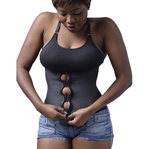 WZNING - Corsé de cintura para entrenador de cintura con faja para adelgazar y moldear el cuerpo, correa para modelar el cinturón para adelgazar corsé corrector de seguridad (color: negro, tamaño: L)