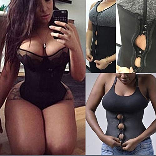 WZNING - Corsé de cintura para entrenador de cintura con faja para adelgazar y moldear el cuerpo, correa para modelar el cinturón para adelgazar corsé corrector de seguridad (color: negro, tamaño: L)