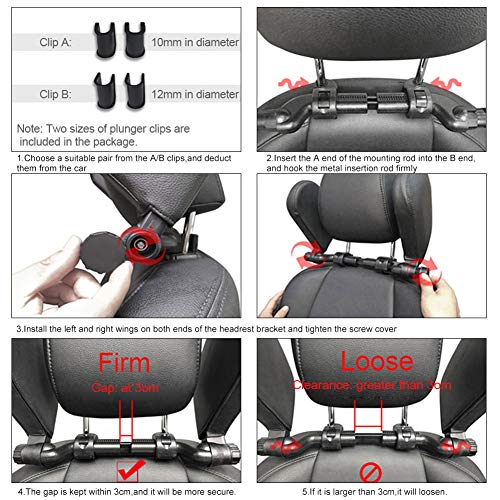 WZTO Almohada de Viaje Reposacabezas Coche Almohada de Cuero Suave Almohada Ortopédica Cervica, Soporte de Cuello 180° Retráctil y Ancho de Ajuste 8 cm WZTO Almohada de Viaje Reposacabezas Coche Almohada de Cuero Suave Almohada Ortopédica Cervica, Soporte de Cuello 180° Retráctil y Ancho de Ajuste 8 cm