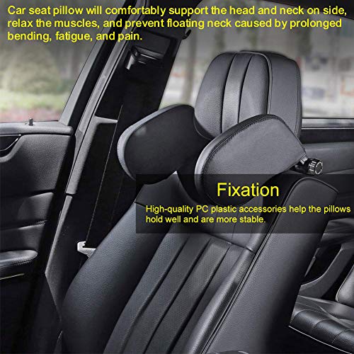 WZTO Almohada de Viaje Reposacabezas Coche Almohada de Cuero Suave Almohada Ortopédica Cervica, Soporte de Cuello 180° Retráctil y Ancho de Ajuste 8 cm WZTO Almohada de Viaje Reposacabezas Coche Almohada de Cuero Suave Almohada Ortopédica Cervica, Soporte de Cuello 180° Retráctil y Ancho de Ajuste 8 cm