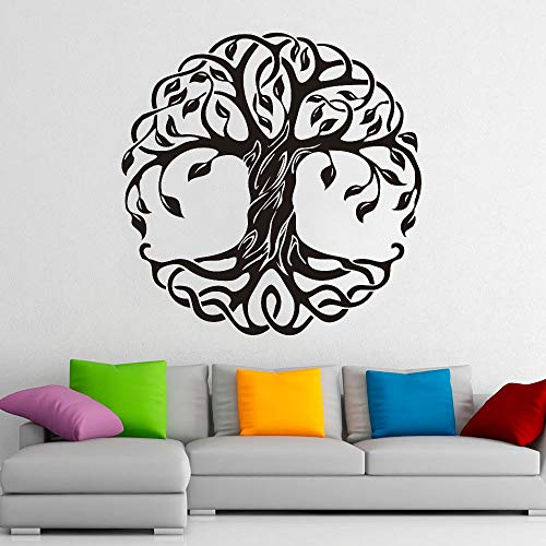 wZUN Mandala Redondo árbol Pared calcomanía árbol de la Vida Vinilo Pegatina Yoga Studio meditación decoración Mural 57X57cm wZUN Mandala Redondo árbol Pared calcomanía árbol de la Vida Vinilo Pegatina Yoga Studio meditación decoración Mural 57X57cm