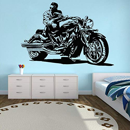 wZUN Pegatinas de Pared de Motocicleta calcomanías de Vinilo de Carreras Deportivas decoración del hogar decoración del Dormitorio del Motociclista 63X91 cm